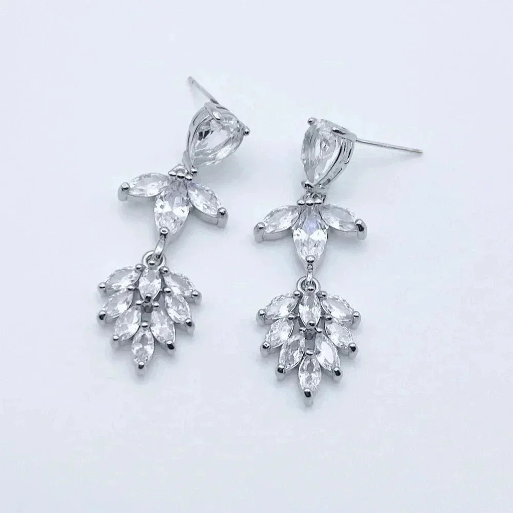 Dangle Earrings with star studs | Woman Jewelry | Bride Earrings